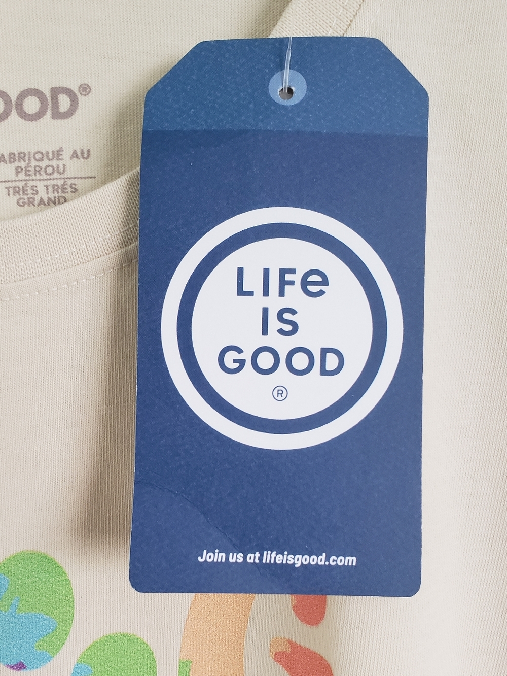 Life Is Good Cream Tee with Colorful 'Dog Mom' Graphic - Picture 2 of 8